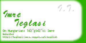 imre teglasi business card